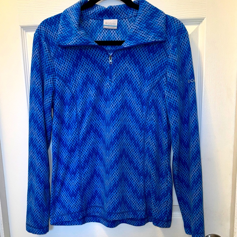 Columbia Vibrant Blue Chevron Pullover